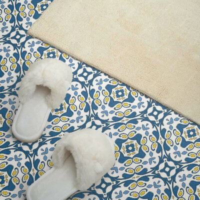 Wandpaneel pvc Geometrisch motief met een bloemenaccent