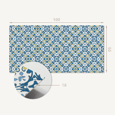 Wandpaneel pvc Geometrisch motief met een bloemenaccent