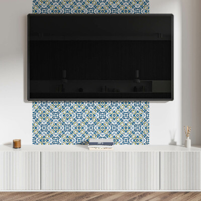 Wandpaneel pvc Geometrisch motief met een bloemenaccent
