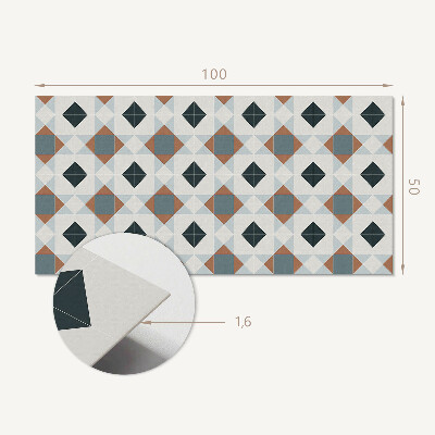 Zelfklevend wandpaneel Getegeld geometrisch motief