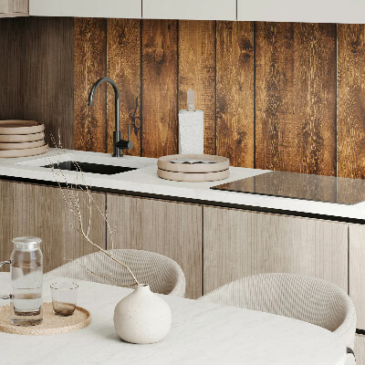 Vinyl wandpaneel Houten planken met een unieke textuur