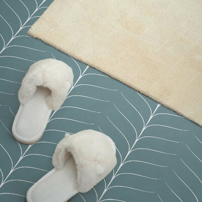 Zelfklevend wandpaneel Bladrijke opstelling in gelijke rijen