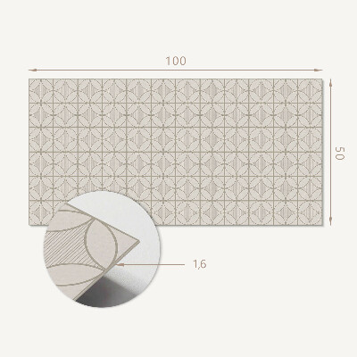 Zelfklevend wandpaneel Rond patroon in geometrische stijl