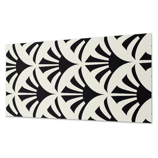 Zelfklevend wandpaneel Groene accenten in een abstracte stijl