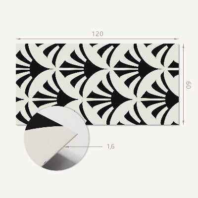 Zelfklevend wandpaneel Groene accenten in een abstracte stijl