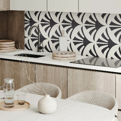 Zelfklevend wandpaneel Groene accenten in een abstracte stijl