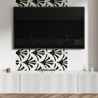 Zelfklevend wandpaneel Groene accenten in een abstracte stijl