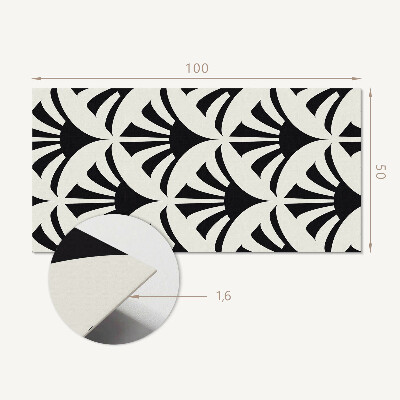 Zelfklevend wandpaneel Groene accenten in een abstracte stijl