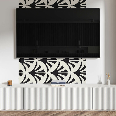 Zelfklevend wandpaneel Groene accenten in een abstracte stijl