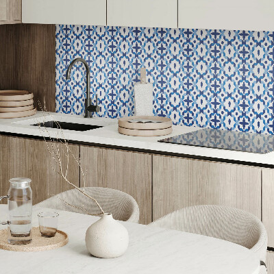 Zelfklevend wandpaneel Bloemmotief in geometrie