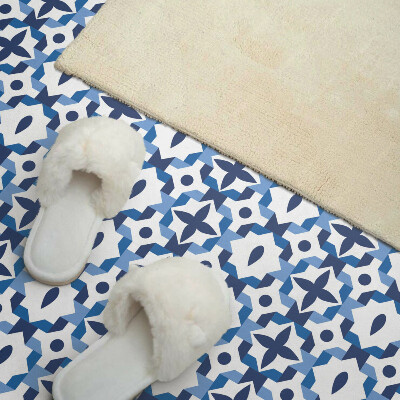 Zelfklevend wandpaneel Bloemmotief in geometrie