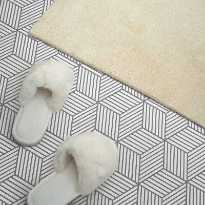 Vinyl wandpaneel Zeshoekige bladeren in een dynamische stijl