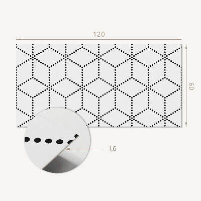 Wandpaneel pvc Zeshoekig stippenmotief