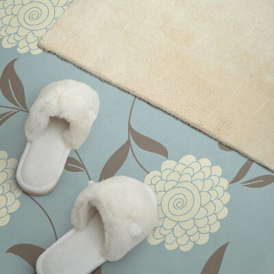 Vinyl wandpaneel Bloemenmotief met groene bladeren