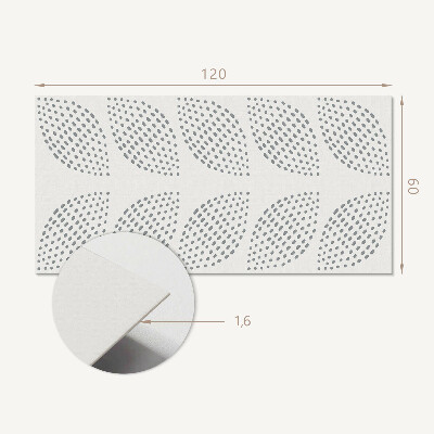 Wandpaneel pvc Bladmotief met stippen