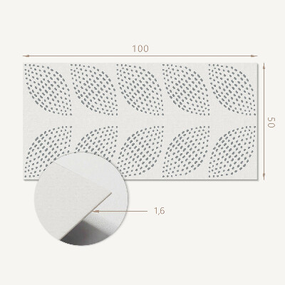 Wandpaneel pvc Bladmotief met stippen