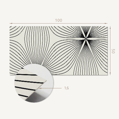 Zelfklevend wandpaneel Energieke patronen met dynamische lijnen