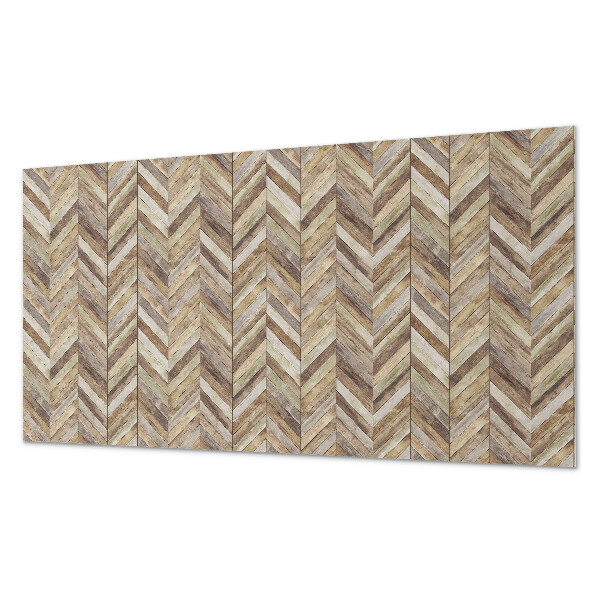 Zelfklevend wandpaneel Visgraatmotief van houten planken