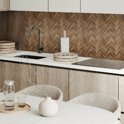 Vinyl wandpaneel Visgraatpatroon van planken