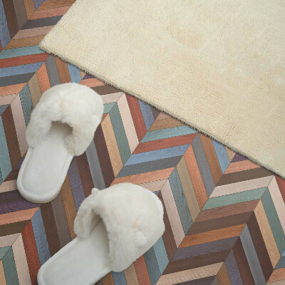 Zelfklevend wandpaneel Visgraatpatroon in houten stijl