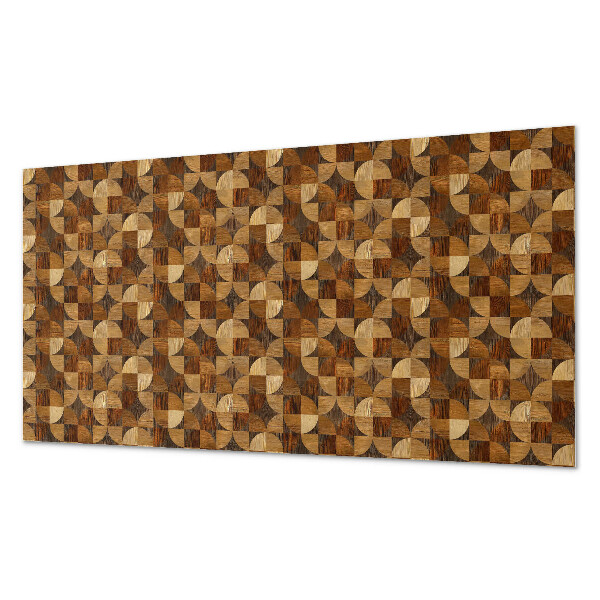 Zelfklevend wandpaneel Een patroon geïnspireerd op de geometrie van hout