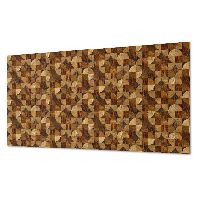 Zelfklevend wandpaneel Een patroon geïnspireerd op de geometrie van hout