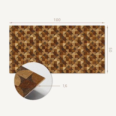 Zelfklevend wandpaneel Een patroon geïnspireerd op de geometrie van hout