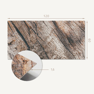 Vinyl wandpaneel Houtpatroon met tekeningen