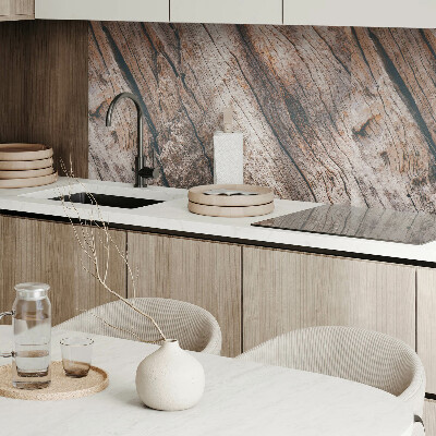 Vinyl wandpaneel Houtpatroon met tekeningen