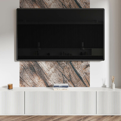 Vinyl wandpaneel Houtpatroon met tekeningen