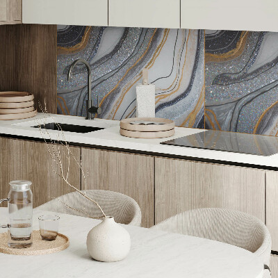 Vinyl wandpaneel Abstracte golven met lichteffect