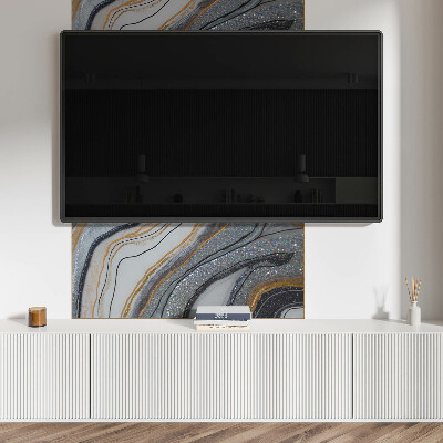 Vinyl wandpaneel Abstracte golven met lichteffect