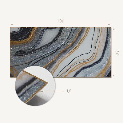 Vinyl wandpaneel Abstracte golven met lichteffect