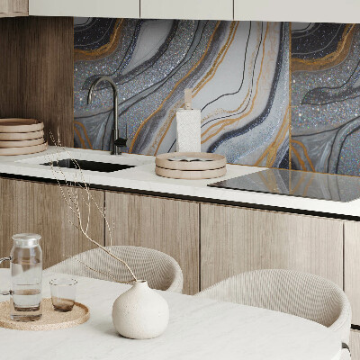 Vinyl wandpaneel Abstracte golven met lichteffect