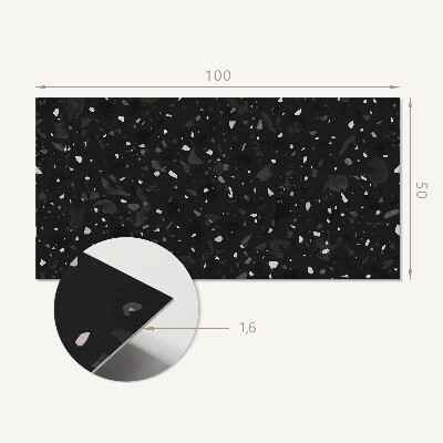 Zelfklevend wandpaneel Terrazzopatroon in abstracte vormen