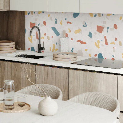 Zelfklevend wandpaneel Abstracte vormen in een dynamisch patroon