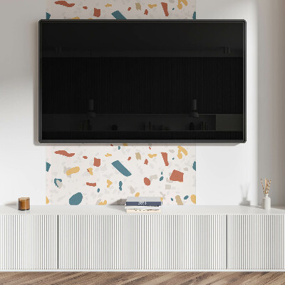 Zelfklevend wandpaneel Abstracte vormen in een dynamisch patroon