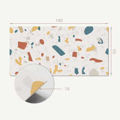 Zelfklevend wandpaneel Abstracte vormen in een dynamisch patroon