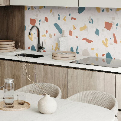 Zelfklevend wandpaneel Abstracte vormen in een dynamisch patroon