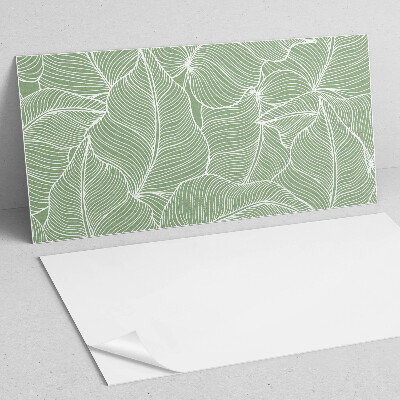 Zelfklevend wandpaneel Bladeren in een golvend ritme