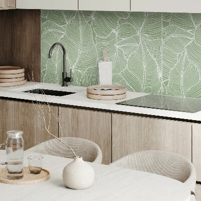 Zelfklevend wandpaneel Bladeren in een golvend ritme