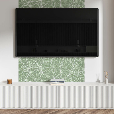 Zelfklevend wandpaneel Bladeren in een golvend ritme