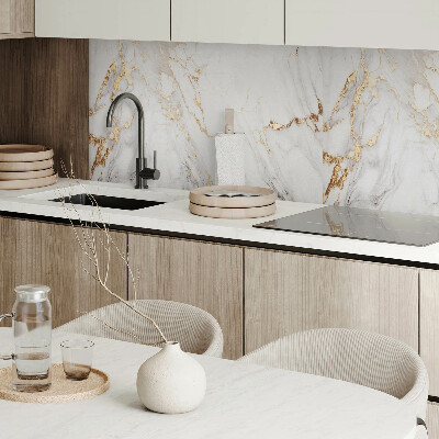 Vinyl wandpaneel Elegant marmerpatroon met aderen