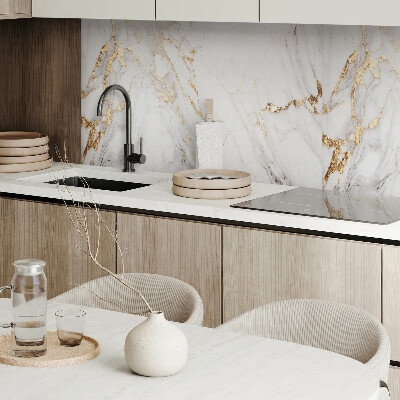 Vinyl wandpaneel Elegant marmerpatroon met aderen