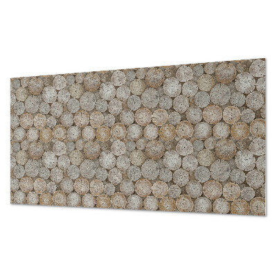 Vinyl wandpaneel Motief van een ronde houten pot