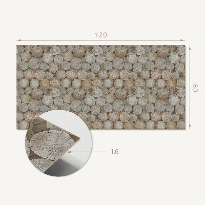 Vinyl wandpaneel Motief van een ronde houten pot