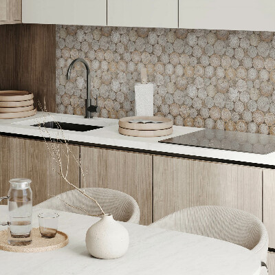 Vinyl wandpaneel Motief van een ronde houten pot