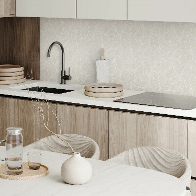 Wandpaneel pvc Bladmotief in golvende vormen