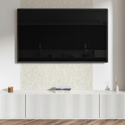 Wandpaneel pvc Bladmotief in golvende vormen