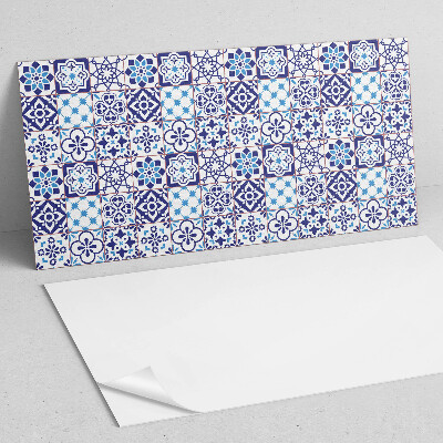 Vinyl wandpaneel Mozaïek met bloemendetails